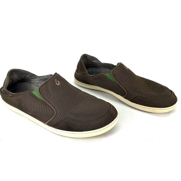 Olukai Nohea Mesh Mustang Lime Green Mens Size 11.5 Comfort Casual Slip On main image 4